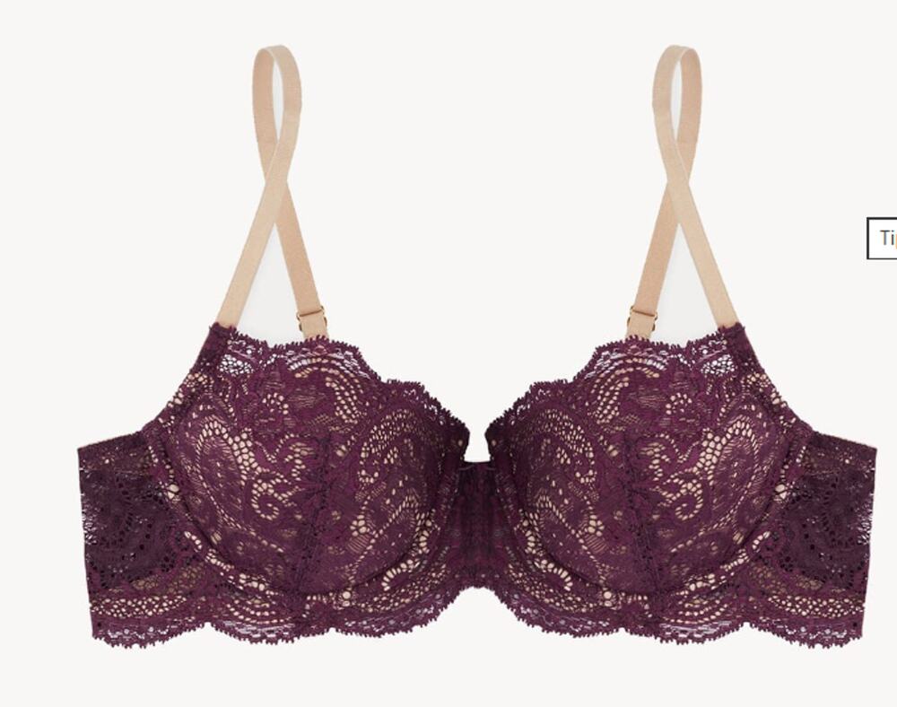 ThirdLove Bra 32F Burgundy Lace Plunge Balconette Underwire 32DDD